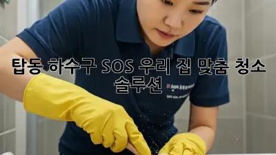 탑동 하수구 SOS🚨 우리 집 맞춤 청소 솔루션!