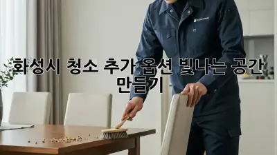 화성시 청소 추가 옵션: 빛나는 공간 만들기 ✨